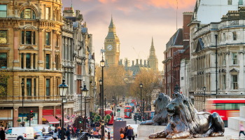 Houses of Parliament from Trafalgar Square